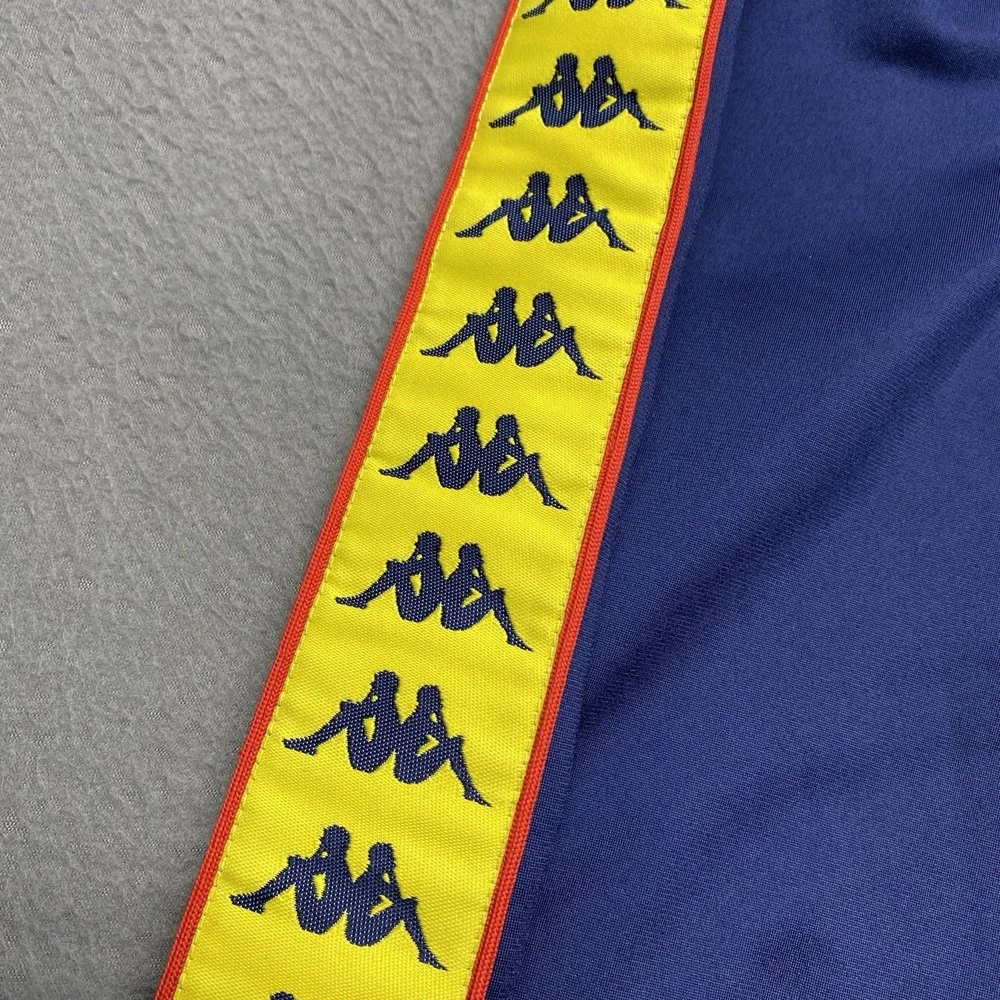 Vtg Kappa Track Pants Mens XL Side Logo Buttons Y2K Baggy Hip Hop 90s Silky - Picture 3 of 9